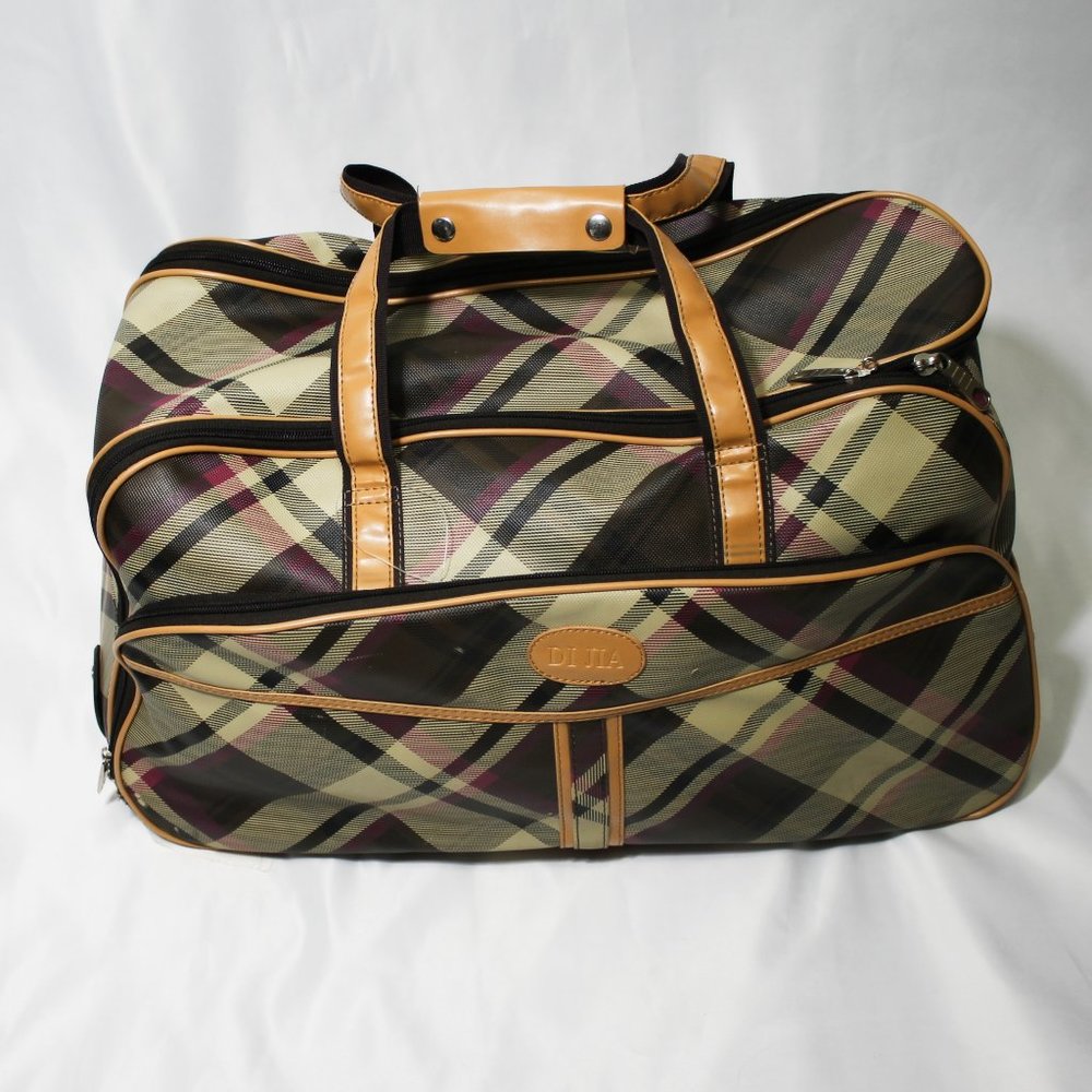 DI JIA   Brown Travelling Trolley Bag